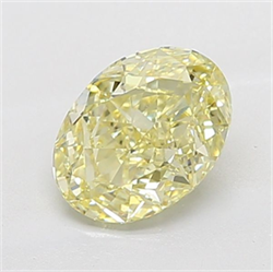 Picture of Lab Grown Diamond 2.02 Carats, Oval with  Cut, Fancy Yellow Color, VS2 Clarity and Certified by IGI
