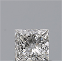 Natural Diamond 0.50 Carats, Princess with  Cut, G Color, SI2 Clarity and Certified by GIA