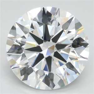 Picture of Lab Grown Diamond 4.00 Carats, Round with Ideal Cut, E Color, IF Clarity and Certified by IGI