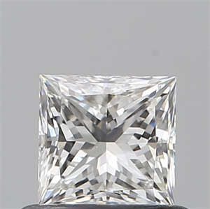 Picture of Natural Diamond 0.53 Carats, Princess with  Cut, F Color, VS2 Clarity and Certified by GIA
