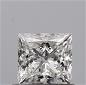 Natural Diamond 0.57 Carats, Princess with  Cut, G Color, VVS1 Clarity and Certified by GIA