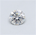 Diamante Natural 0.40 quilates, Redondo , Color F, claridad SI2 y certificado GIA