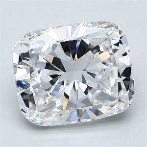 Picture of Natural Diamond 3.50 Carats, Cushion with  Cut, D Color, VVS2 Clarity and Certified by GIA