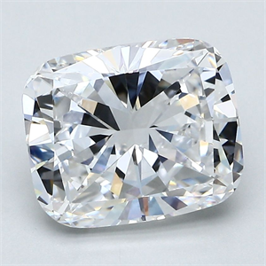 Picture of Natural Diamond 3.50 Carats, Cushion with  Cut, D Color, VVS2 Clarity and Certified by GIA