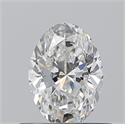 Natural Diamond 0.51 Carats, Oval with  Cut, F Color, SI1 Clarity and Certified by GIA