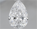 Natural Diamond 0.70 Carats, Pear with  Cut, D Color, SI2 Clarity and Certified by GIA