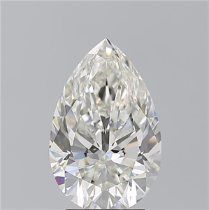 Picture of Natural Diamond 3.33 Carats, Pear with  Cut, I Color, VVS2 Clarity and Certified by GIA