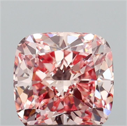 Picture of Lab Grown Diamond 1.56 Carats, CUSHION MODIFIED with  Cut, Fancy Intense Pink Color, VS1 Clarity and Certified by IGI