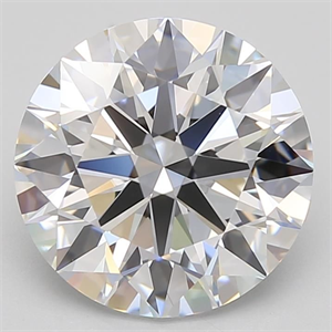 Picture of Lab Grown Diamond 3.68 Carats, Round with Excellent Cut, D Color, IF Clarity and Certified by GIA