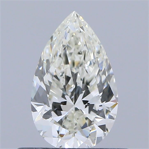 Picture of Natural Diamond 0.52 Carats, Pear with  Cut, H Color, VVS2 Clarity and Certified by IGI