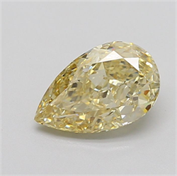 Picture of Lab Grown Diamond 2.04 Carats, Pear with  Cut, Fancy Light Yellow Color, VS1 Clarity and Certified by IGI