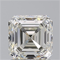 Natural Diamond 1.55 Carats, Asscher with  Cut, J Color, VVS2 Clarity and Certified by GIA