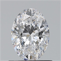 Natural Diamond 0.70 Carats, Oval with  Cut, D Color, VVS2 Clarity and Certified by GIA
