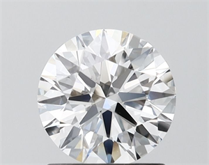Picture of Lab Grown Diamond 1.25 Carats, Round with Ideal Cut, D Color, VVS2 Clarity and Certified by IGI