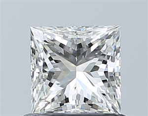 Picture of Natural Diamond 0.70 Carats, Princess with  Cut, H Color, IF Clarity and Certified by IGI