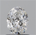Natural Diamond 0.60 Carats, Oval with  Cut, E Color, SI1 Clarity and Certified by GIA