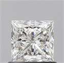 Natural Diamond 0.83 Carats, Princess with  Cut, H Color, VS1 Clarity and Certified by GIA