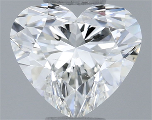 Picture of Natural Diamond 0.52 Carats, Heart with  Cut, H Color, SI2 Clarity and Certified by GIA