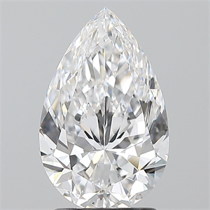 Picture of Natural Diamond 2.01 Carats, Pear with  Cut, D Color, VVS1 Clarity and Certified by GIA