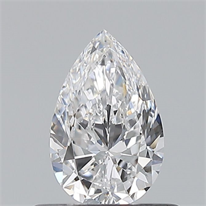 Picture of Natural Diamond 0.50 Carats, Pear with  Cut, D Color, VVS2 Clarity and Certified by GIA
