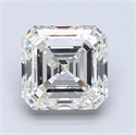 Natural Diamond 1.91 Carats, Asscher with  Cut, H Color, VS1 Clarity and Certified by GIA