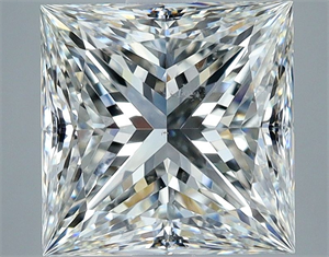 Foto Diamante Natural 3.02 quilates, Princesa , Color I, claridad SI1 y certificado GIA de