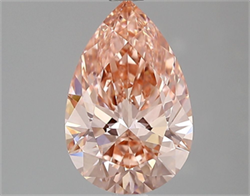 Picture of Lab Grown Diamond 1.58 Carats, Pear with  Cut, Fancy Vivid Pink Color, VVS2 Clarity and Certified by IGI