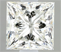 Natural Diamond 0.54 Carats, Princess with  Cut, H Color, VS1 Clarity and Certified by IGI