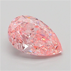 Picture of Lab Grown Diamond 1.25 Carats, Pear with  Cut, Fancy Vivid Pink Color, VVS2 Clarity and Certified by IGI