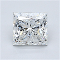 Natural Diamond 1.20 Carats, Princess with  Cut, F Color, VVS2 Clarity and Certified by GIA