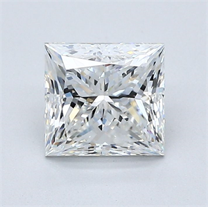 Picture of Natural Diamond 1.20 Carats, Princess with  Cut, F Color, VVS2 Clarity and Certified by GIA