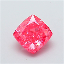 Picture of Lab Grown Diamond 1.26 Carats, CUSHION MODIFIED with  Cut, Fancy Vivid Pink Color, VS1 Clarity and Certified by IGI
