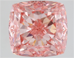 Picture of Lab Grown Diamond 3.57 Carats, CUSHION MODIFIED with  Cut, Fancy Vivid Pink Color, VS1 Clarity and Certified by IGI