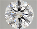 Lab Grown Diamond 6.02 Carats, Round with Excellent Cut, E Color, VVS2 Clarity and Certified by IGI