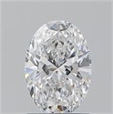 Natural Diamond 1.02 Carats, Oval with  Cut, D Color, VS2 Clarity and Certified by GIA