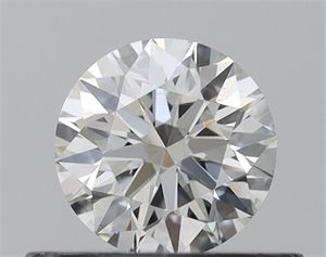Picture of Natural Diamond 0.41 Carats, Round with Excellent Cut, H Color, VS2 Clarity and Certified by IGI