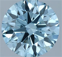 Picture of Lab Grown Diamond 2.13 Carats, Round with Ideal Cut, Fancy Intense Blue Color, VVS2 Clarity and Certified by IGI