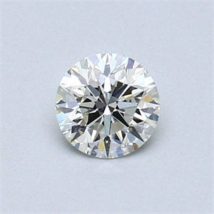 Picture of Natural Diamond 0.41 Carats, Round with Excellent Cut, J Color, VS2 Clarity and Certified by GIA