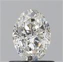 Natural Diamond 0.68 Carats, Oval with  Cut, H Color, VS2 Clarity and Certified by GIA