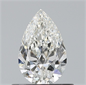 Natural Diamond 0.50 Carats, Pear with  Cut, H Color, VVS1 Clarity and Certified by GIA