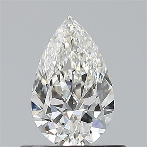 Picture of Natural Diamond 0.50 Carats, Pear with  Cut, H Color, VVS1 Clarity and Certified by GIA