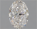Natural Diamond 0.70 Carats, Oval with  Cut, F Color, SI1 Clarity and Certified by GIA