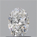 Natural Diamond 0.61 Carats, Oval with  Cut, F Color, SI1 Clarity and Certified by GIA