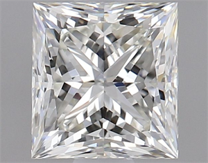 Picture of Natural Diamond 0.96 Carats, Princess with  Cut, J Color, VVS2 Clarity and Certified by GIA