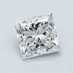 Picture of Natural Diamond 1.21 Carats, Princess with  Cut, H Color, VS2 Clarity and Certified by GIA