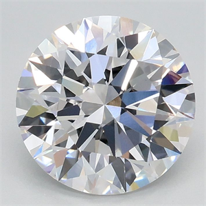Picture of Lab Grown Diamond 2.04 Carats, Round with Ideal Cut, D Color, VVS2 Clarity and Certified by IGI