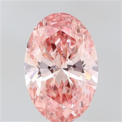 Picture of Lab Grown Diamond 2.29 Carats, Oval with  Cut, Fancy Vivid Pink Color, VS1 Clarity and Certified by IGI