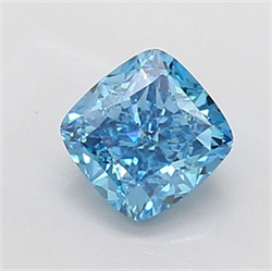 Picture of Lab Grown Diamond 1.58 Carats, CUSHION MODIFIED with  Cut, Fancy Vivid Blue Color, VS1 Clarity and Certified by IGI