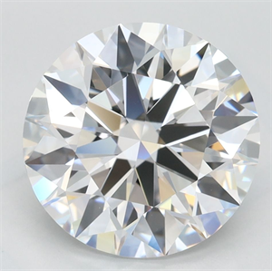 Picture of Lab Grown Diamond 3.48 Carats, Round with Excellent Cut, D Color, FL Clarity and Certified by GIA