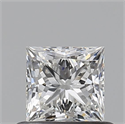 Natural Diamond 0.54 Carats, Princess with  Cut, G Color, VVS2 Clarity and Certified by GIA